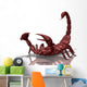 Glassy Red Scorpion Wall Decal