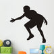 silhouette of basketball player Wall Decal