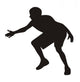 silhouette of basketball player Wall Decal