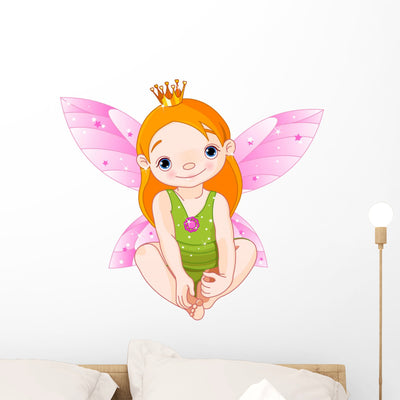 Little Fairy Princess Wall Decal shown on a wall