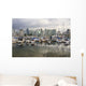 Sailboats reflected in Coal Harbour Wall Mural
