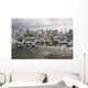 Sailboats reflected in Coal Harbour Wall Mural