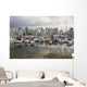 Sailboats reflected in Coal Harbour Wall Mural