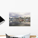 Sailboats reflected in Coal Harbour Wall Mural
