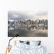 Sailboats reflected in Coal Harbour Wall Mural