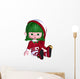 Christmas Elf Sitting Wall Decal