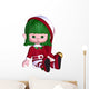 Christmas Elf Sitting Wall Decal