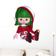 Christmas Elf Sitting Wall Decal