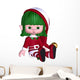 Christmas Elf Sitting Wall Decal