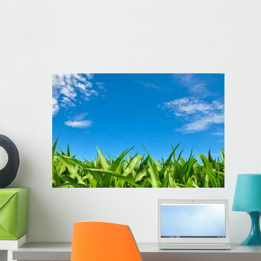 Corn Field and Blue Wall Decal