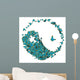 yin yang aus schmetterlingen Wall Decal