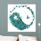 yin yang aus schmetterlingen Wall Decal