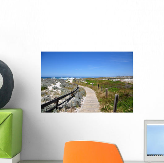 A trail by the coast of Spanish Bay, 17 Mile Drive, Monterey Wall Mural