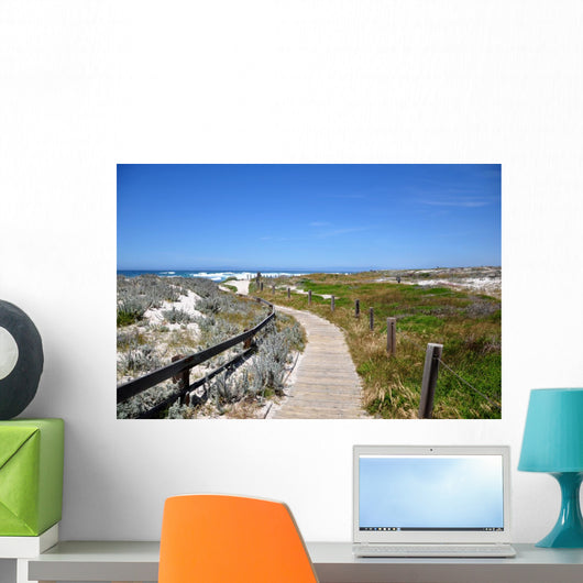 A trail by the coast of Spanish Bay, 17 Mile Drive, Monterey Wall Mural