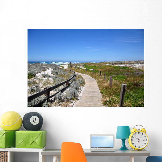 A trail by the coast of Spanish Bay, 17 Mile Drive, Monterey Wall Mural