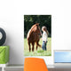 cheval et enfant Wall Mural