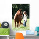 cheval et enfant Wall Mural