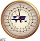 Gold Clock with Time