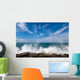 The waves breaking on a stony beach Wall Mural
