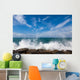 The waves breaking on a stony beach Wall Mural
