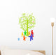 Colorful Group Tree Wall Decal