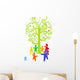 colorful group tree Wall Decal