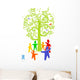 colorful group tree Wall Decal