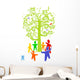 colorful group tree Wall Decal