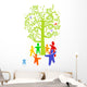 colorful group tree Wall Decal