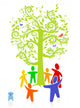 colorful group tree Wall Decal