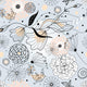 Graphic Floral Pattern Wall Decal