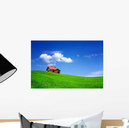 House Green Field Wall Decal