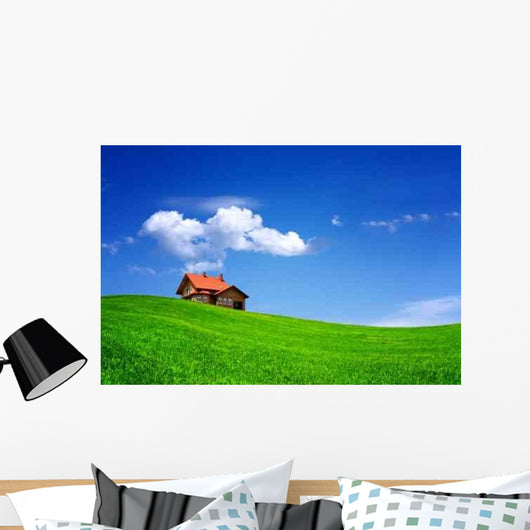 House Green Field Wall Decal