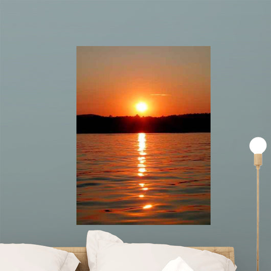Sunset Lake Wall Decal Design 1