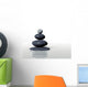 Zen - Stones in Balanced Pile in Calm Water Wall Mural