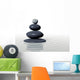 Zen - Stones in Balanced Pile in Calm Water Wall Mural