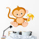 Baby Monkey Eating Banana
