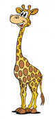 Giraffe Standing Laughing Wall Decal
