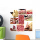 Italian food collage Wall Mural