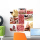 Italian food collage Wall Mural