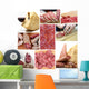 Italian food collage Wall Mural