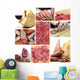 Italian food collage Wall Mural
