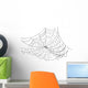 Simple Black Web Illustration Wall Mural
