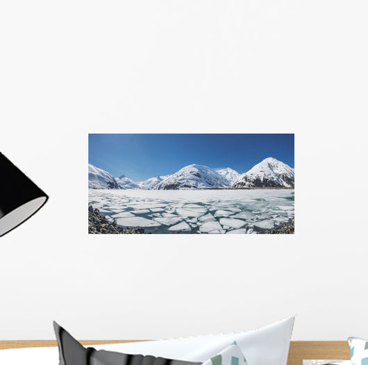 Spring ice breaking apart on the surface of Portage Lake Wall Mural