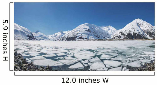 Spring ice breaking apart on the surface of Portage Lake Wall Mural