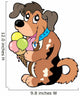 Cartoon Dog Eating Ice Cream Wall Decal