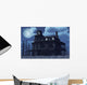 Abandoned Haunted House Moonlight Wall Mural