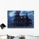 Abandoned Haunted House Moonlight Wall Mural
