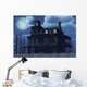 Abandoned Haunted House Moonlight Wall Mural