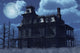 Abandoned Haunted House in Moonlight Wall Mural